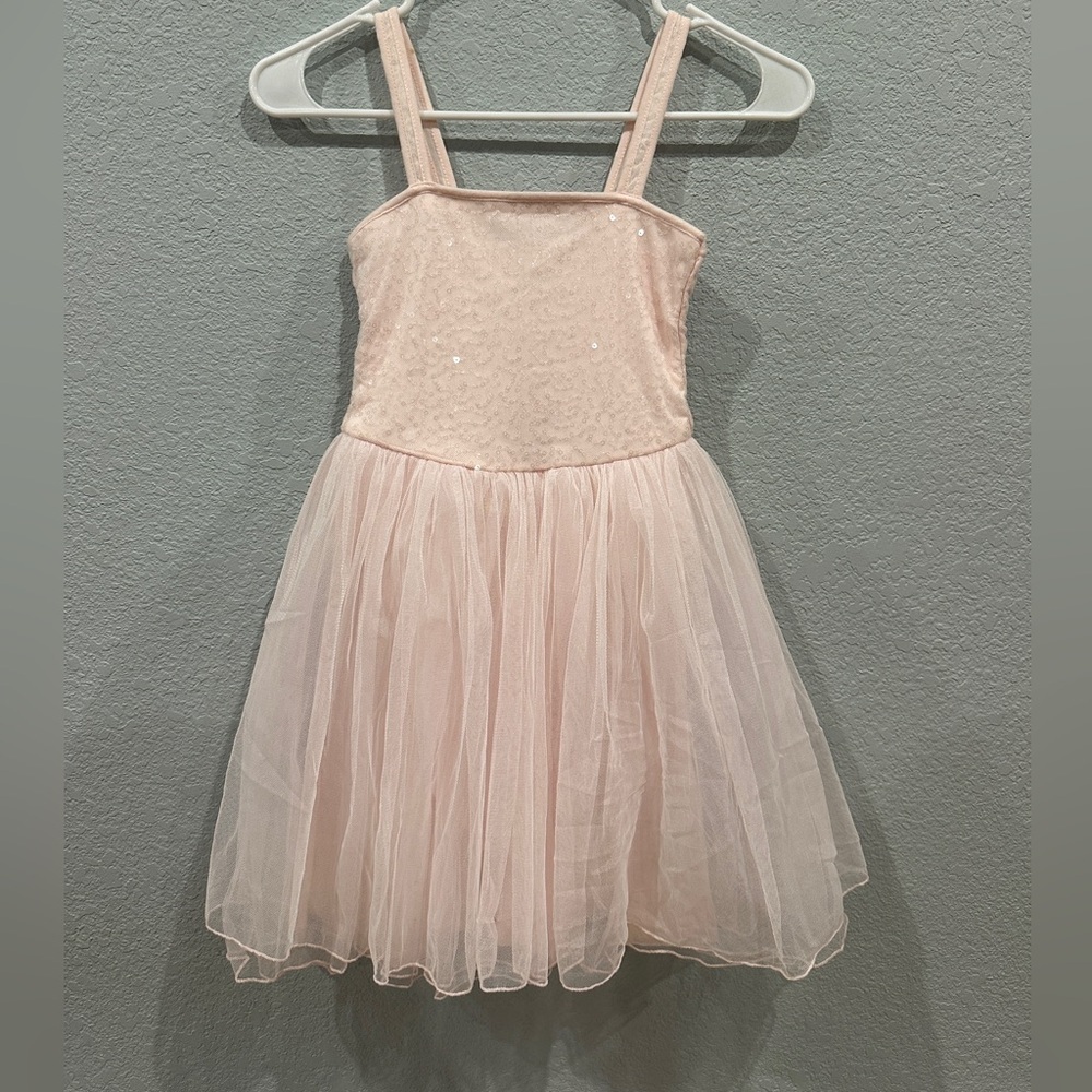 NWT light Pink Girls Abercrombie Sequin Tulle Party Dress - M